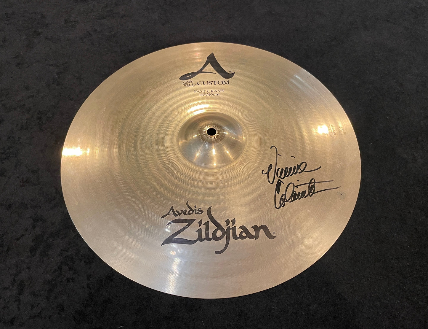 16" Zildjian A Custom Fast Crash Signed By Vinnie Colaiuta 990g A20532