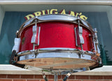 1965 Ludwig 5x14 Jazz Festival Snare Drum Red Sparkle