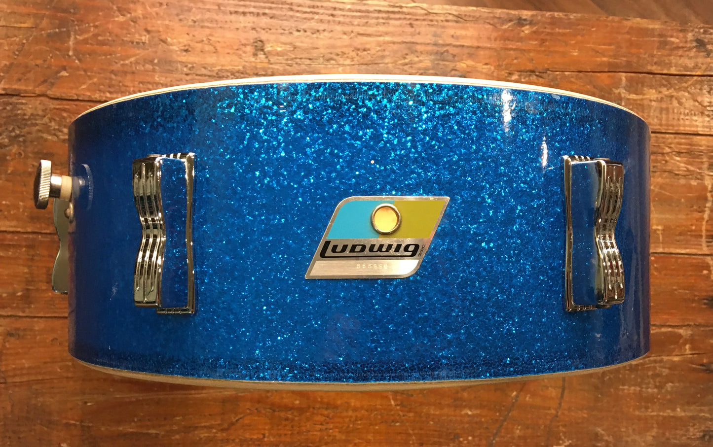 1971 Ludwig  5x14 Pioneer Snare Drum Blue Sparkle #2045