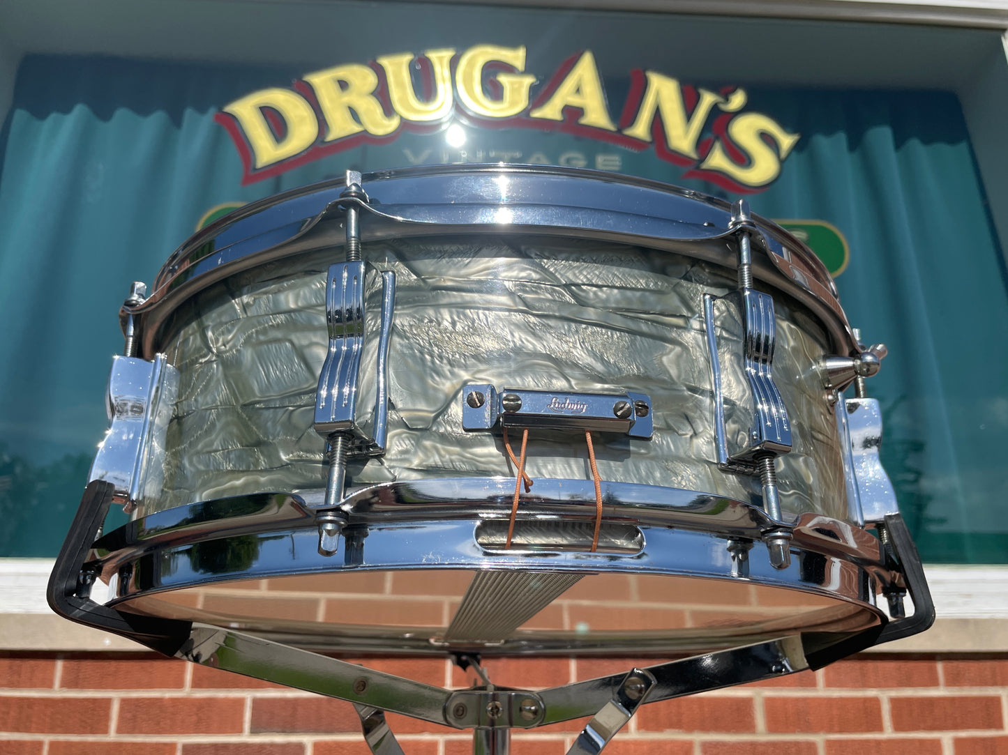 1967 Ludwig 5x14 Jazz Festival Snare Drum Sky Blue Pearl