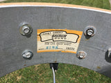 1970s Gretsch Stop Sign Badge 5.5x14 Model 4158 10 Lug Snare Drum Peacock Satin Flame