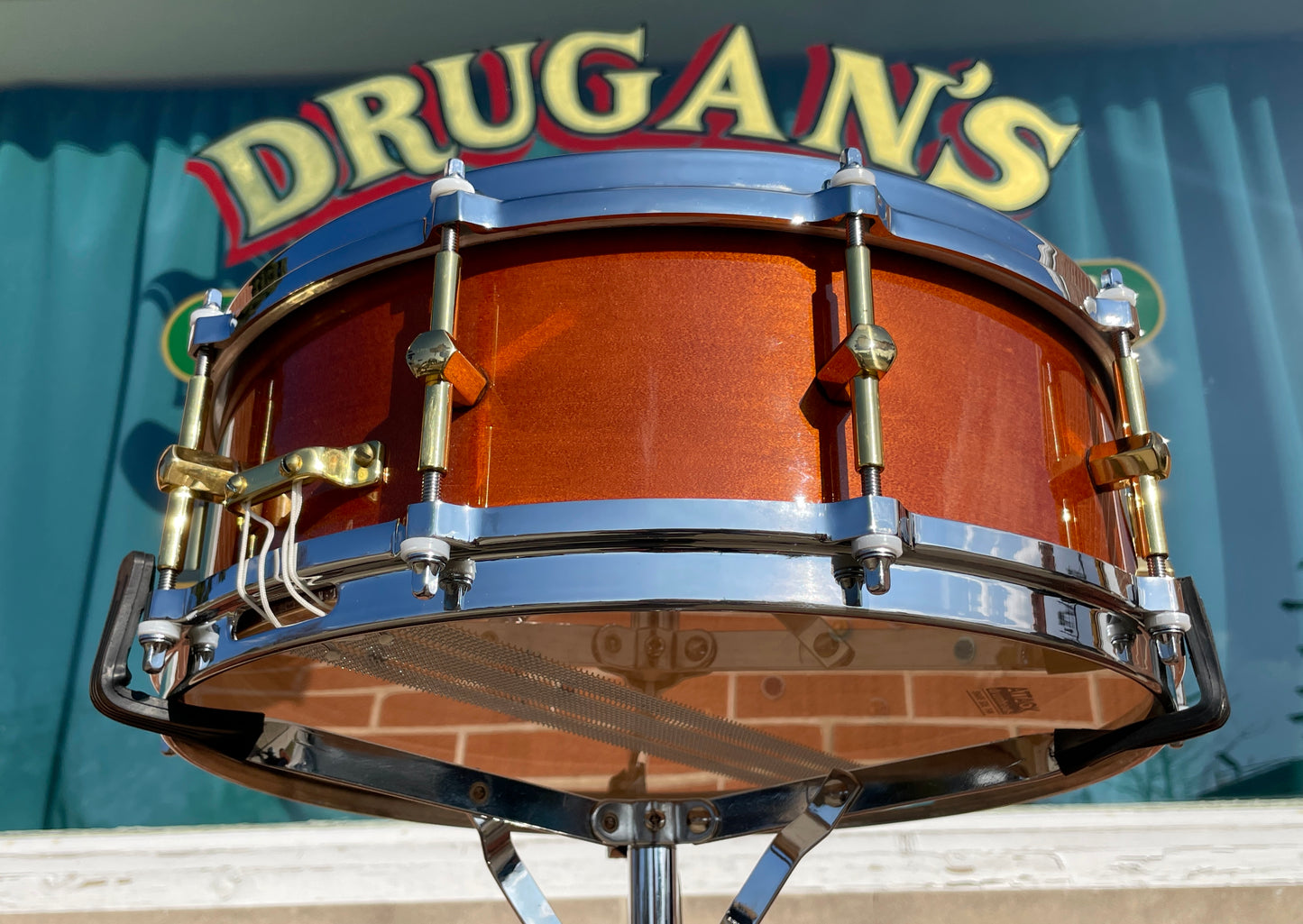 Noble & Cooley 5x14 Solid Maple Shell Snare Drum Amber