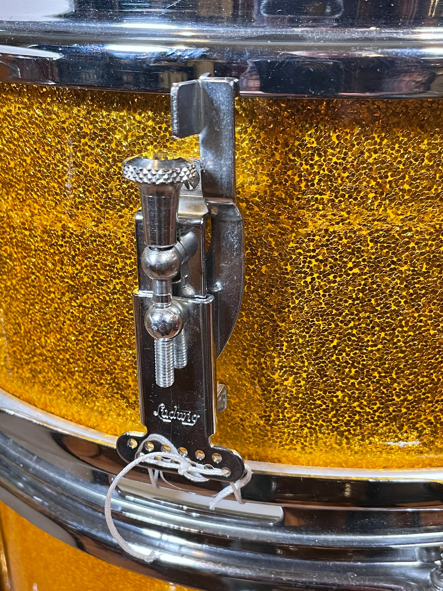 1966 Ludwig Club Date Drum Set Gold Sparkle 20/12/14/5x14