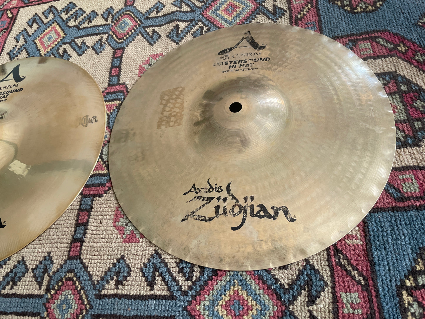12" Zildjian A Custom Mastersound Hi-Hat Cymbal Pair 784g/932g