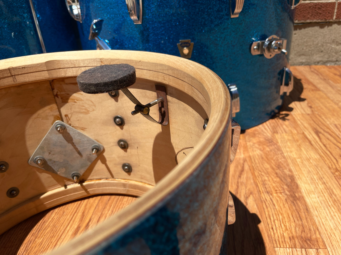 1959 Ludwig Super Classic Drum Set Blue Sparkle 22/13/16/5.5x14