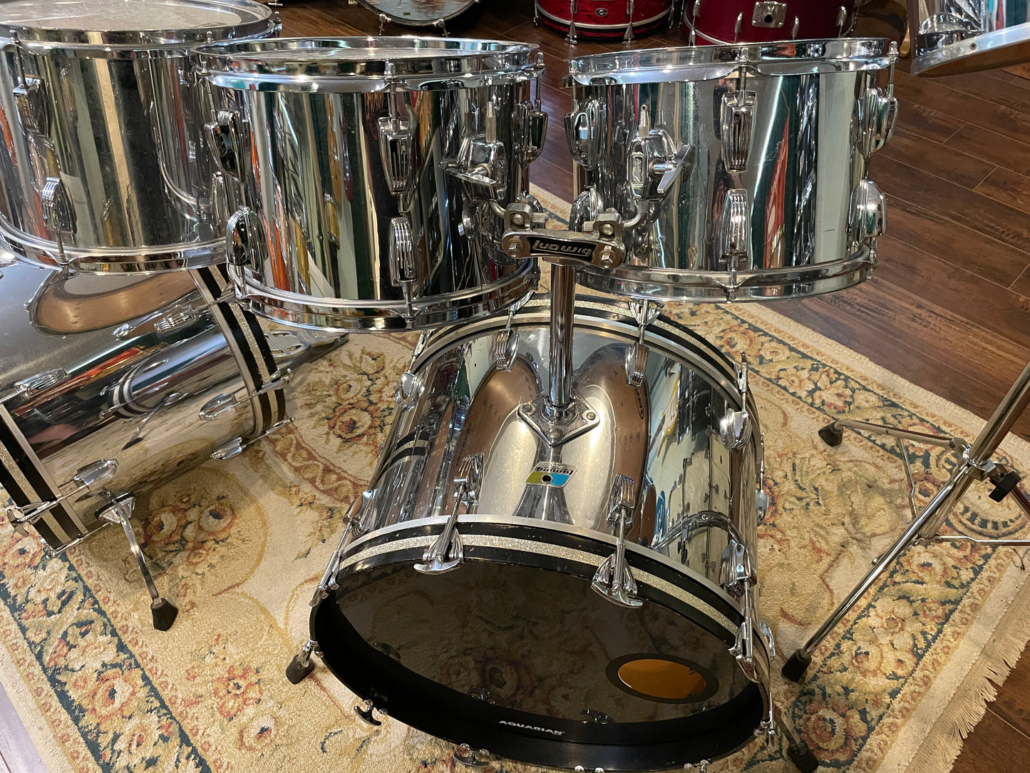1979-80 Ludwig 9pc. Drum Set Chrome Over Wood *Video Demo*