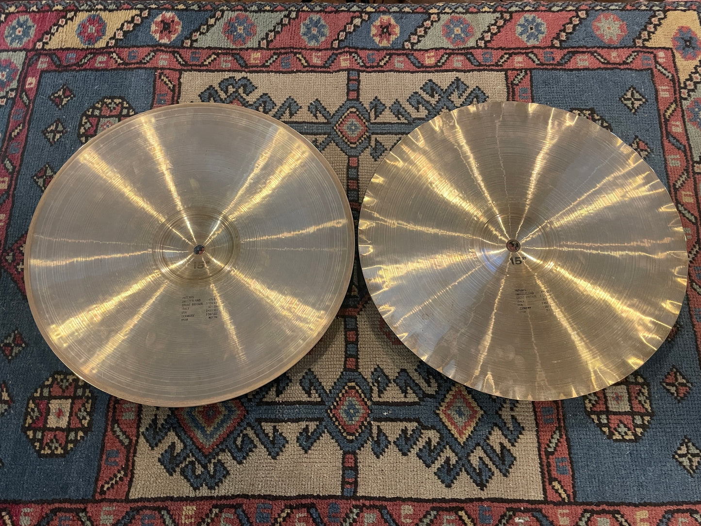 15" Paiste 1977 Black Label 2002 Sound Edge Bonham Hi-Hat Cymbal Pair 1166g/1228g *Video Demo*