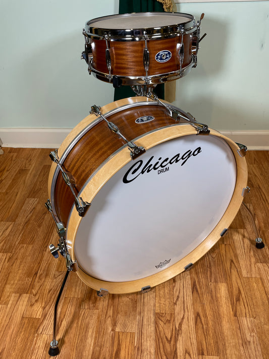 Chicago Drum 8x22 Bass Drum & 5.5x14 Snare Drum Mahogany/Poplar Tung Oil Finish