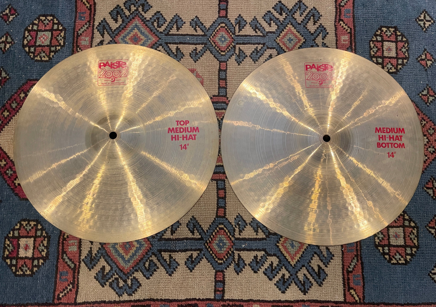 14" Paiste 1985 2002 Medium Hi-Hat Cymbal Pair 812g/982g