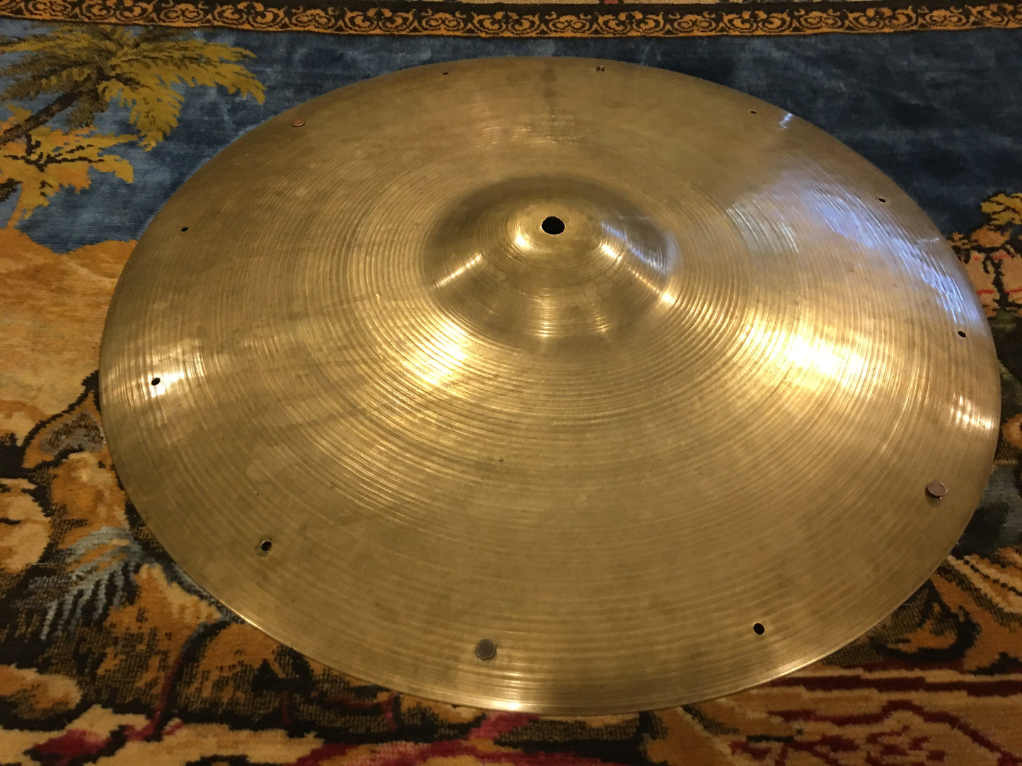 18" Zildjian A 1950s Large Stamp Crash Ride Cymbal w/ Rivets 1554g #556 *Sound File*
