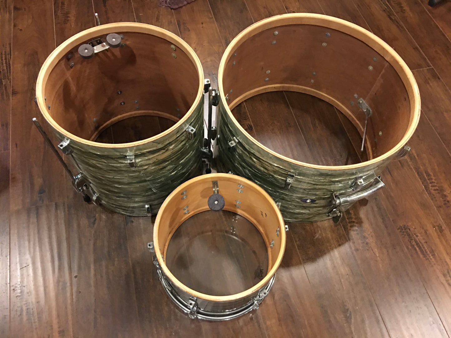 1960s Leedy Shelly Manne 22/13/16 Light (Sky) Blue Pearl Drum Set