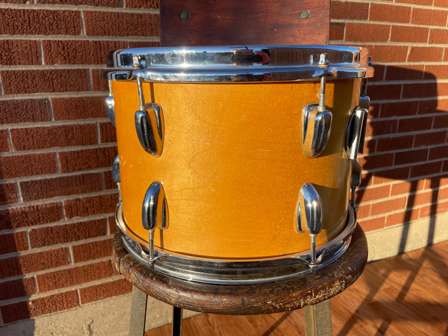 1970s Slingerland 8x12 Tom Drum Single Natural
