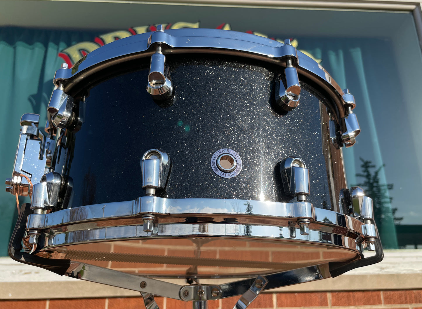 Yamaha 7x14 Maple Custom Absolute Snare Drum Black Sparkle MIJ