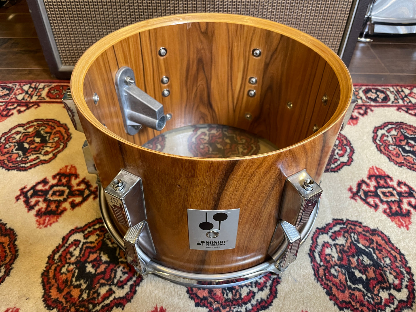 1980s Sonor Phonic 12x8 Tom Drum Rosewood 8x12 T7022