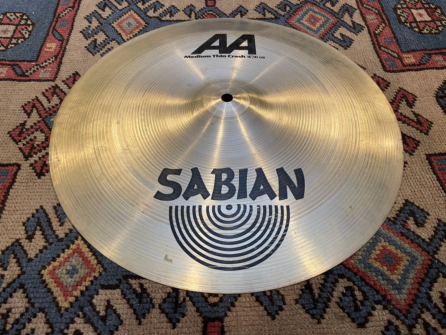 16" Sabian AA Medium Thin Crash Cymbal 1092g