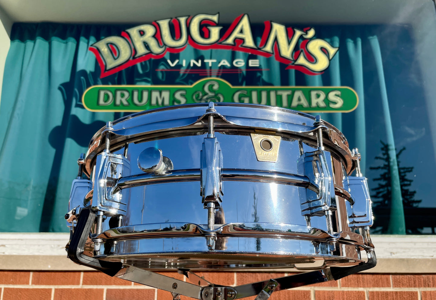Mid-1980s Ludwig 5x14 LM400 Supraphonic Snare Drum Early Monroe