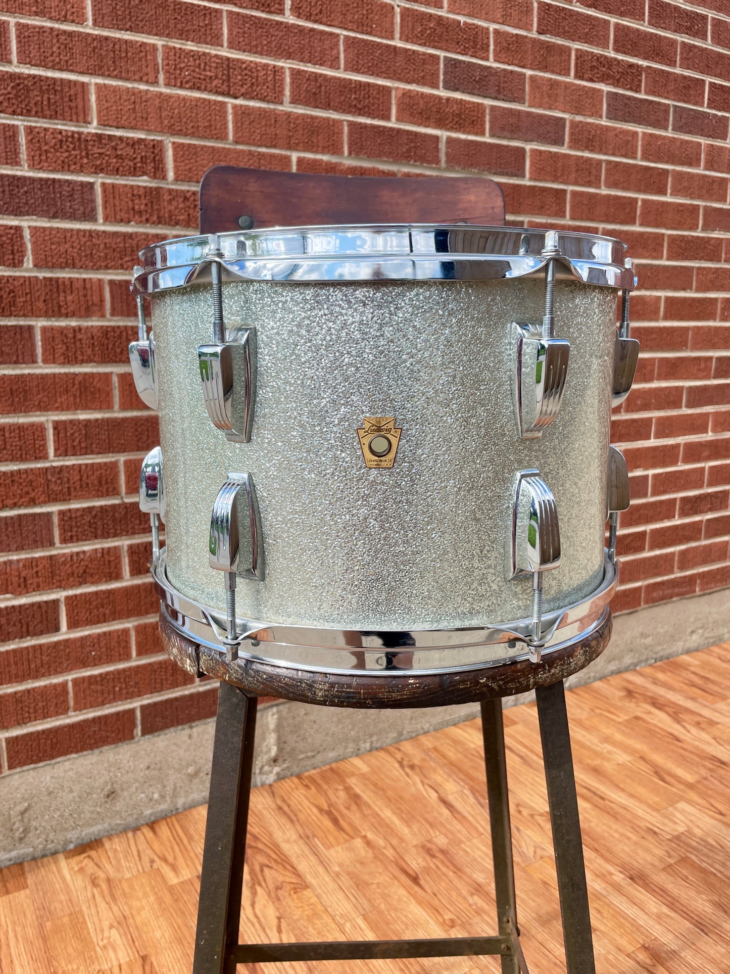 1966 Ludwig 9x13 Tom Drum Silver Sparkle