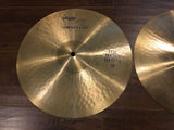 14" 1985 Paiste Blue Label Formula 602 Heavy Hi-Hat Cymbals 1074/1148g