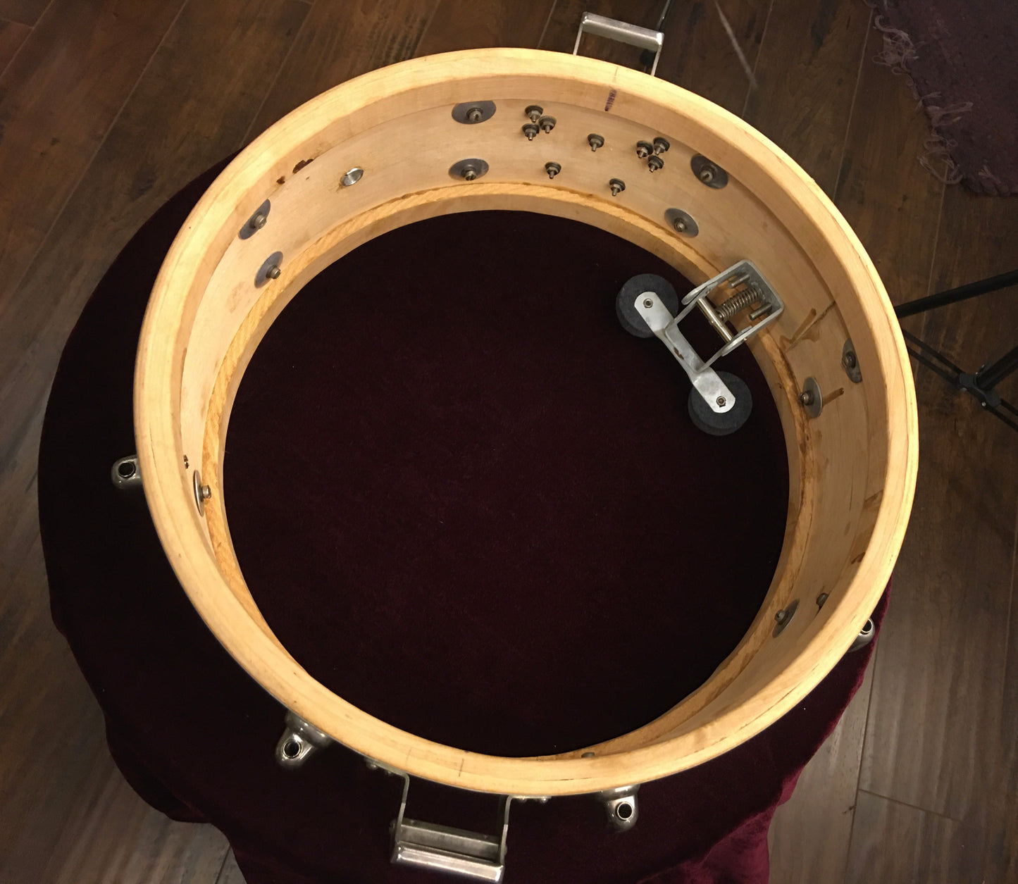 1950s Slingerland Radio King 5.5x14 White Marine Pearl Snare Drum Solid Shell