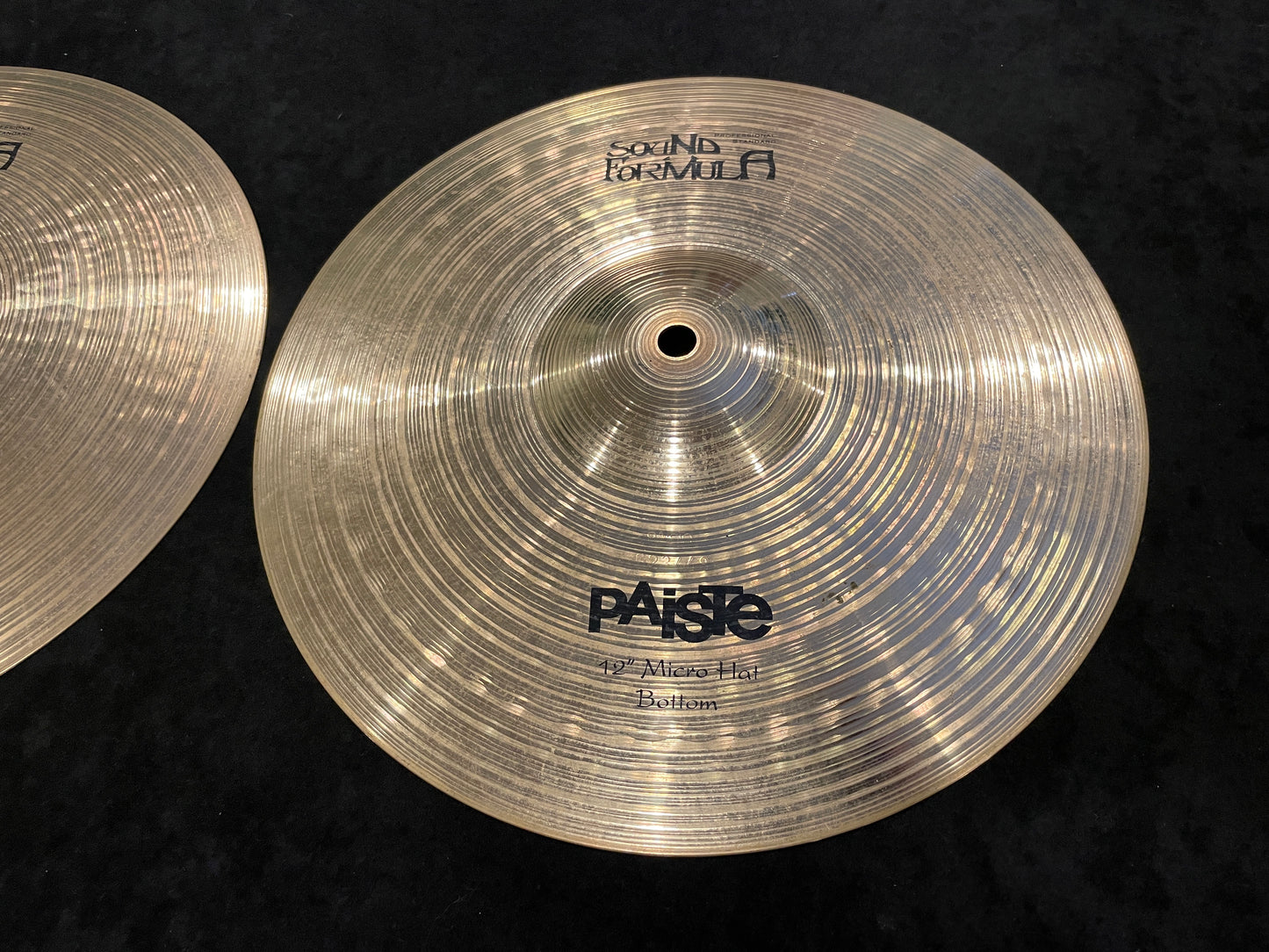 12" Paiste Sound Formula Micro Hats Hi-Hat Cymbal Pair 674g/910g - Rare!!!