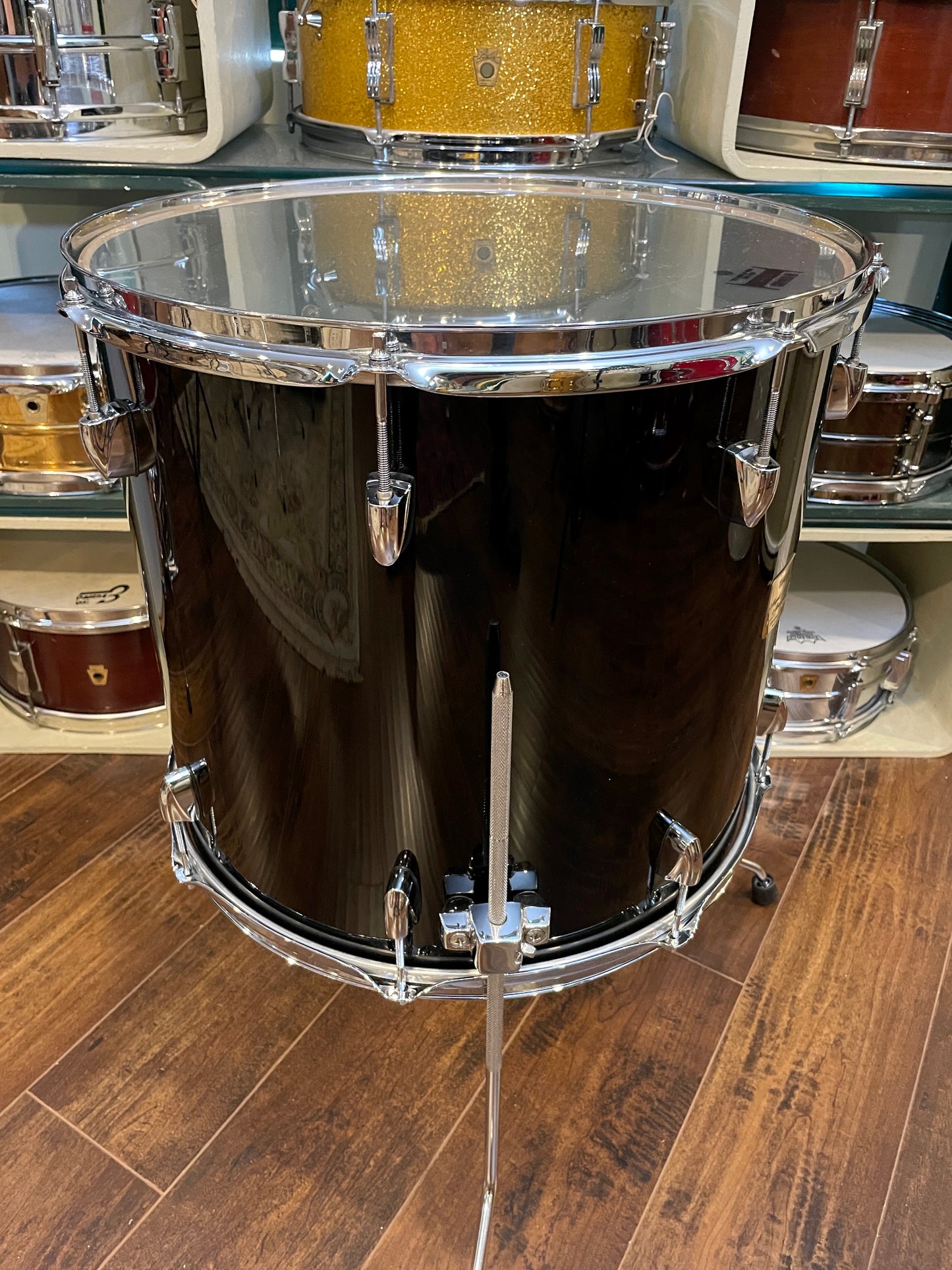 NOS Yamaha Maple Custom Absolute 18x16 Floor Tom Piano Black 16x18