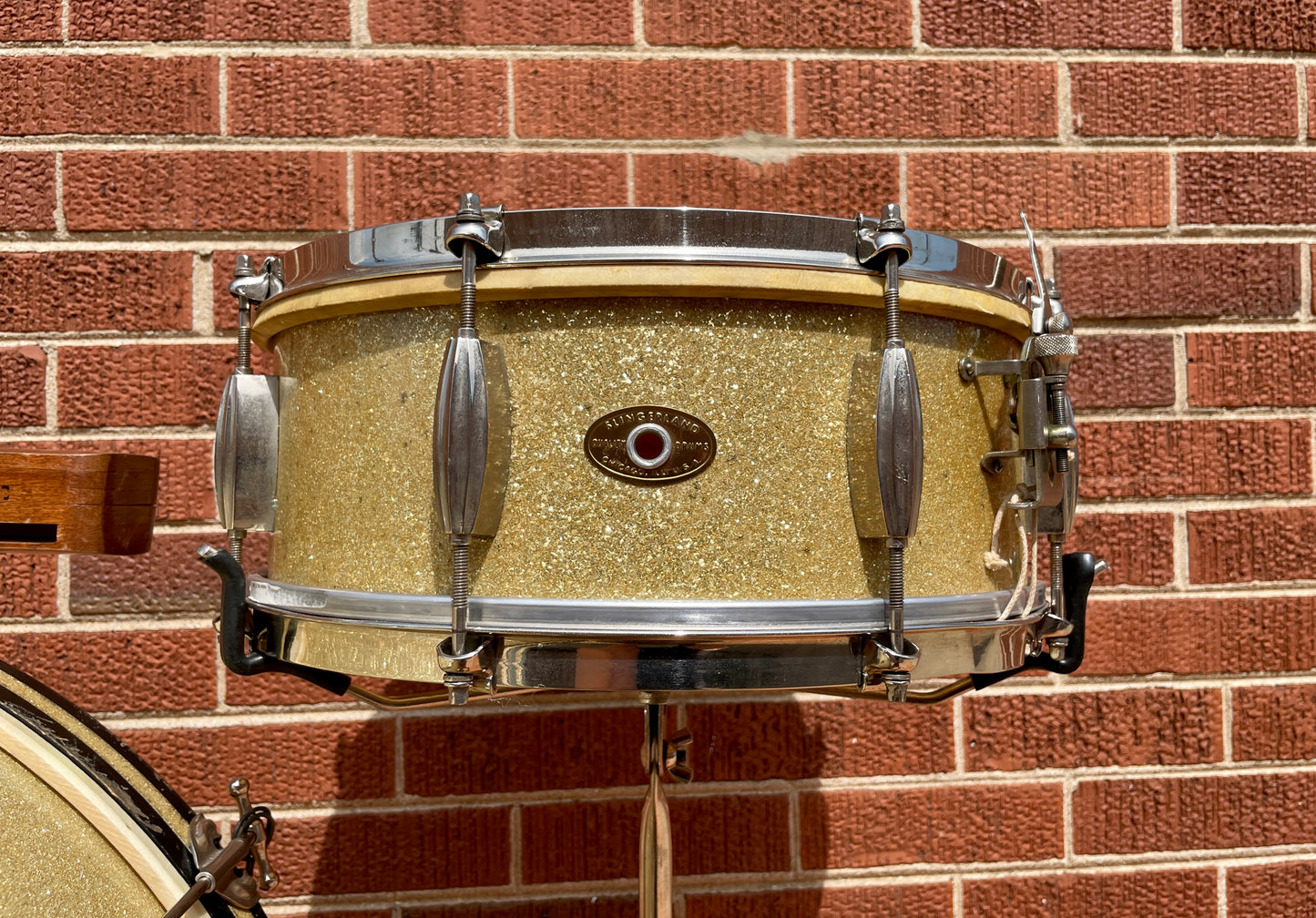 1950s Slingerland Ensemble 3-N Radio King Jam Session Outfit 2pc. Silver Sparkle Drum Set