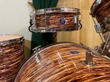 Vintage Kent Drum Set Raspberry Swirl 22/13/15/5x14 *Video Demo*