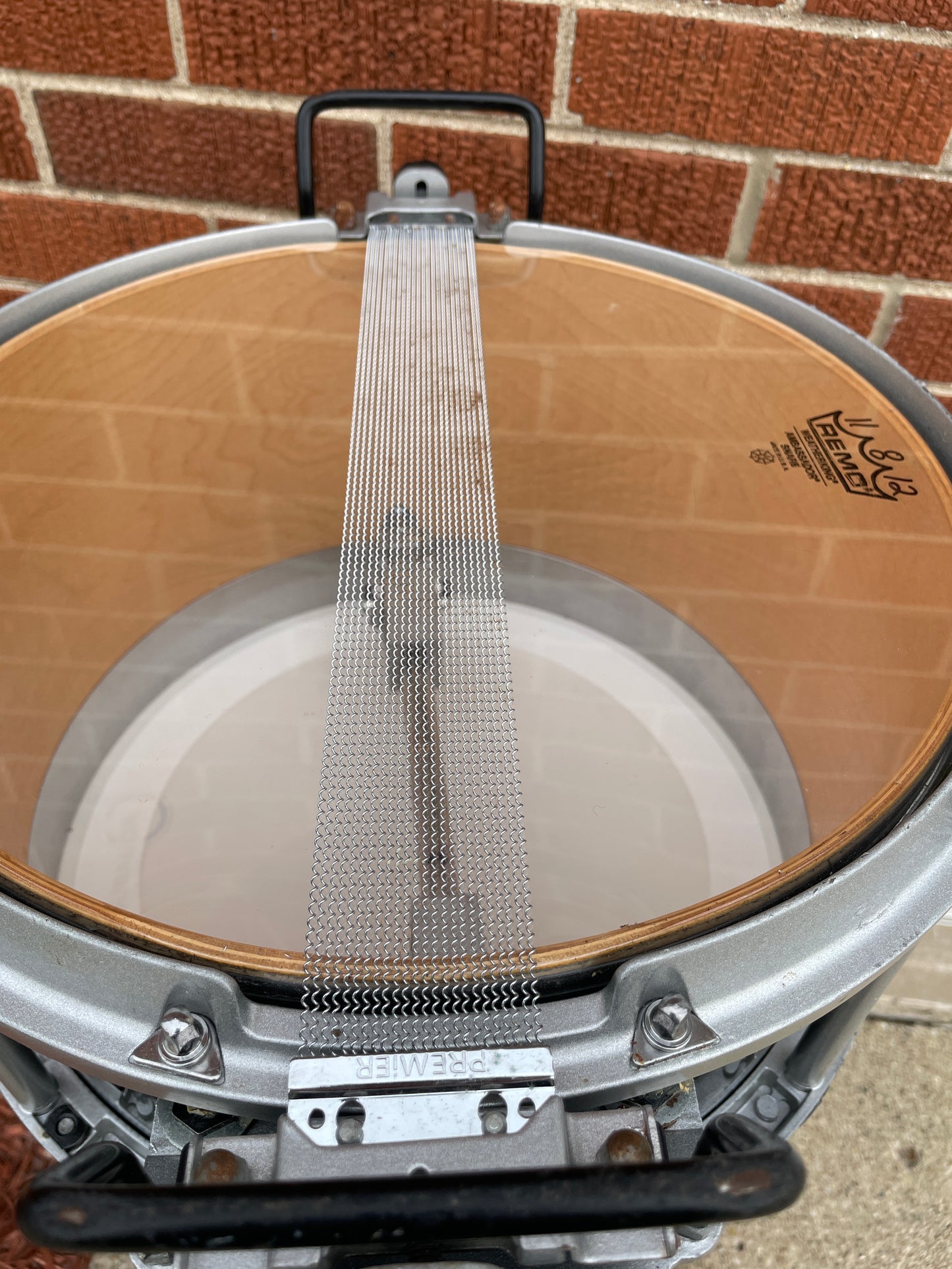 Premier 7x14 HTS 400 Marching Snare Drum Ebony Black