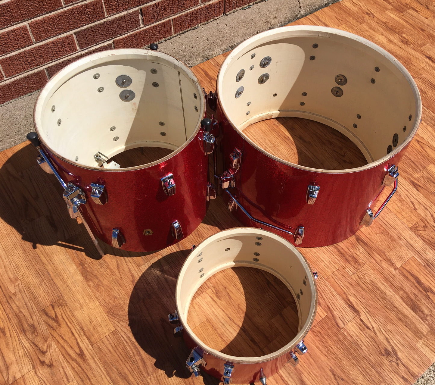 1965 Ludwig Down Beat Drum Set - Red Sparkle 20/12/14