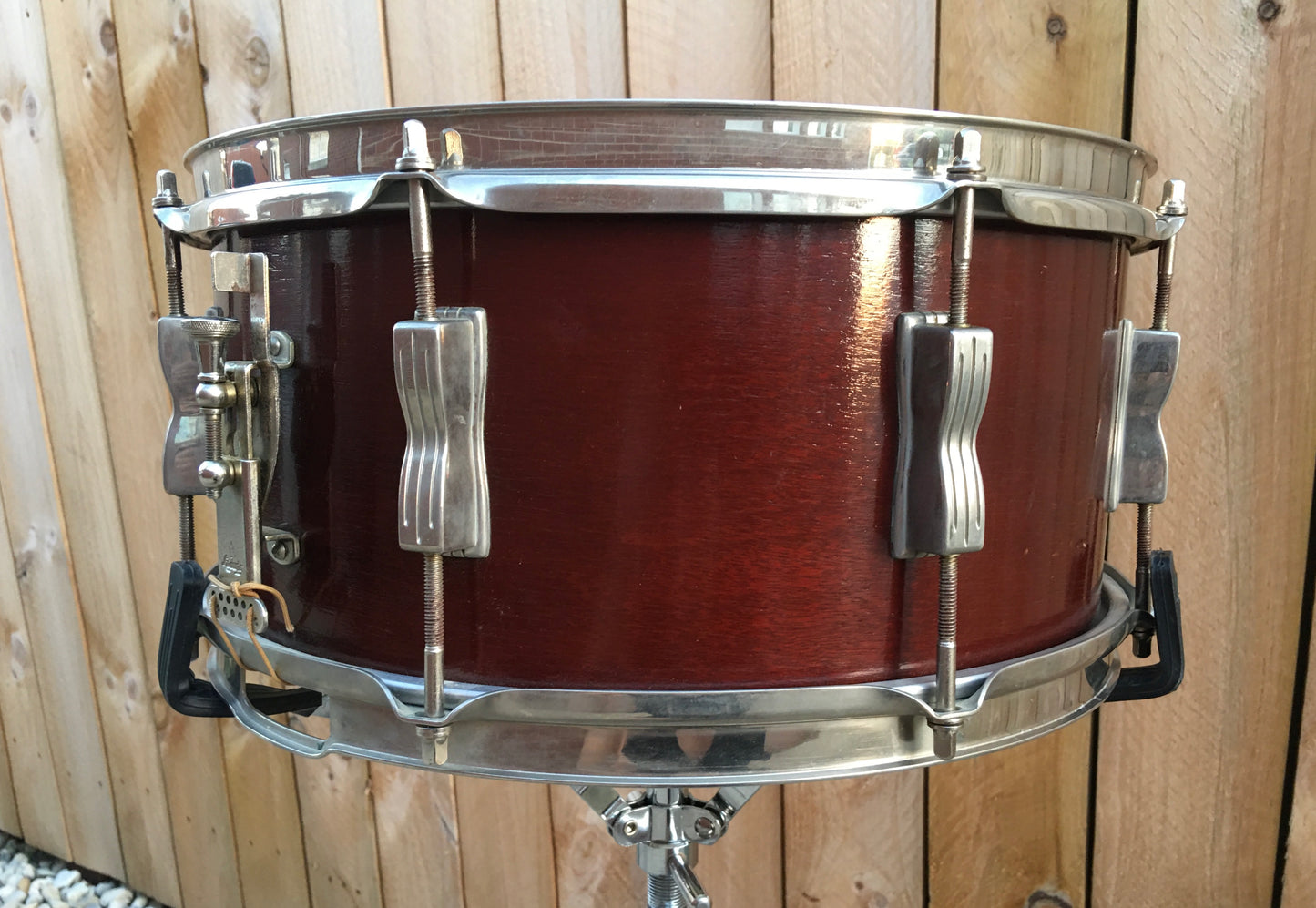 1963 Ludwig 6.5x14 Auditorium Snare Drum Mahogany W/ COB Hoops
