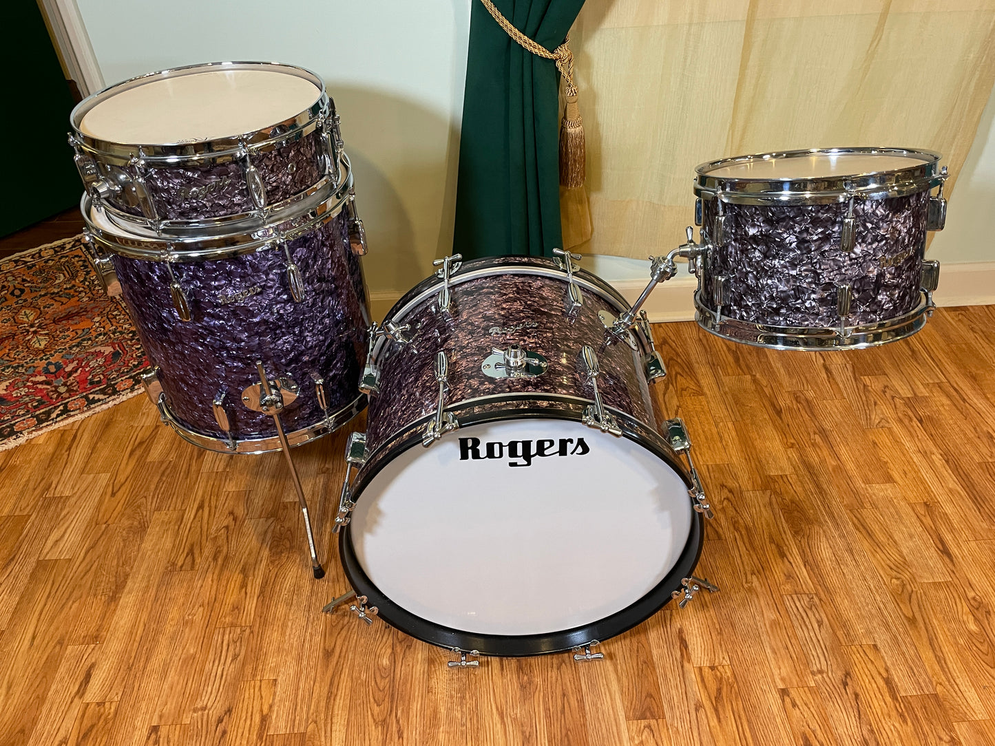 1959 Rogers Holiday Drum Set Purple Diamond Pearl 20/12/16/5x14