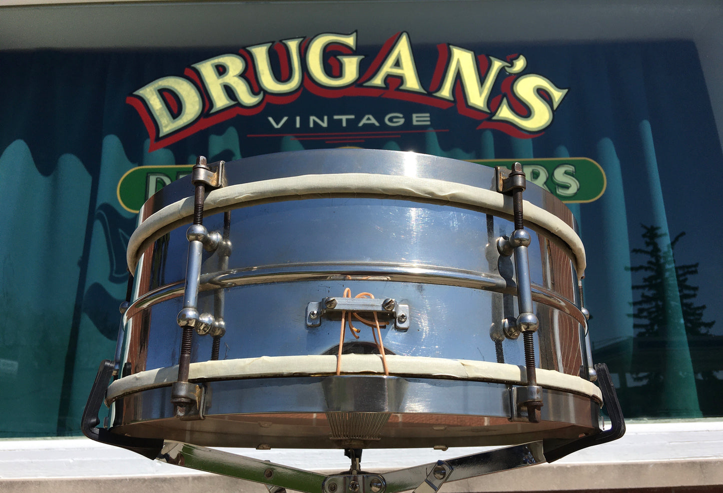 1920s Leedy 5x14 Utility Model Snare Drum - Nickel Over Brass