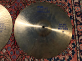 14" 1985 Paiste Blue Label Formula 602 Heavy Hi-Hat Cymbals 1074/1148g
