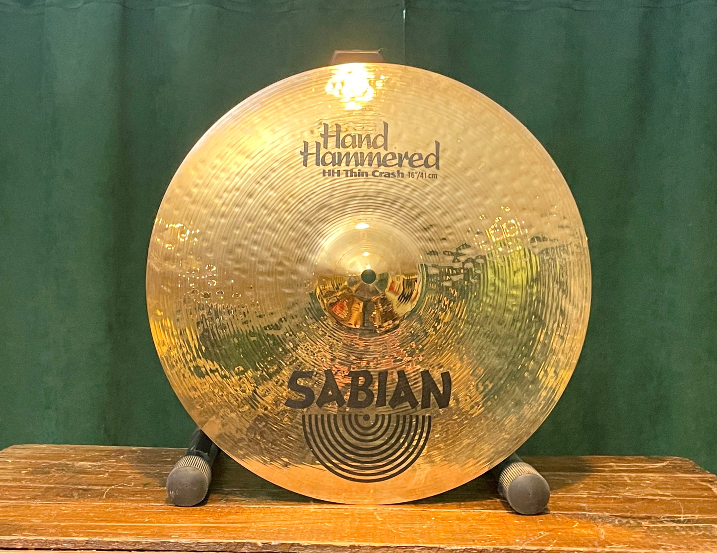 16" Sabian Hand Hammered HH Thin Crash Cymbal Brilliant 982g