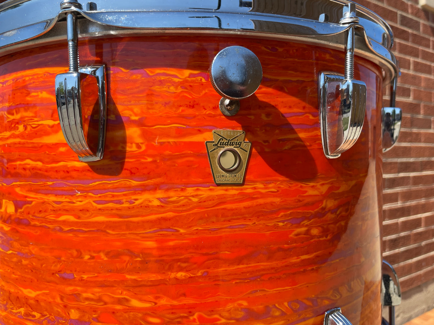 1968 Ludwig 10x14 Tom Drum Mod Orange