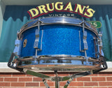 1966 Ludwig 5x14 Jazz Festival Snare Drum Blue Sparkle