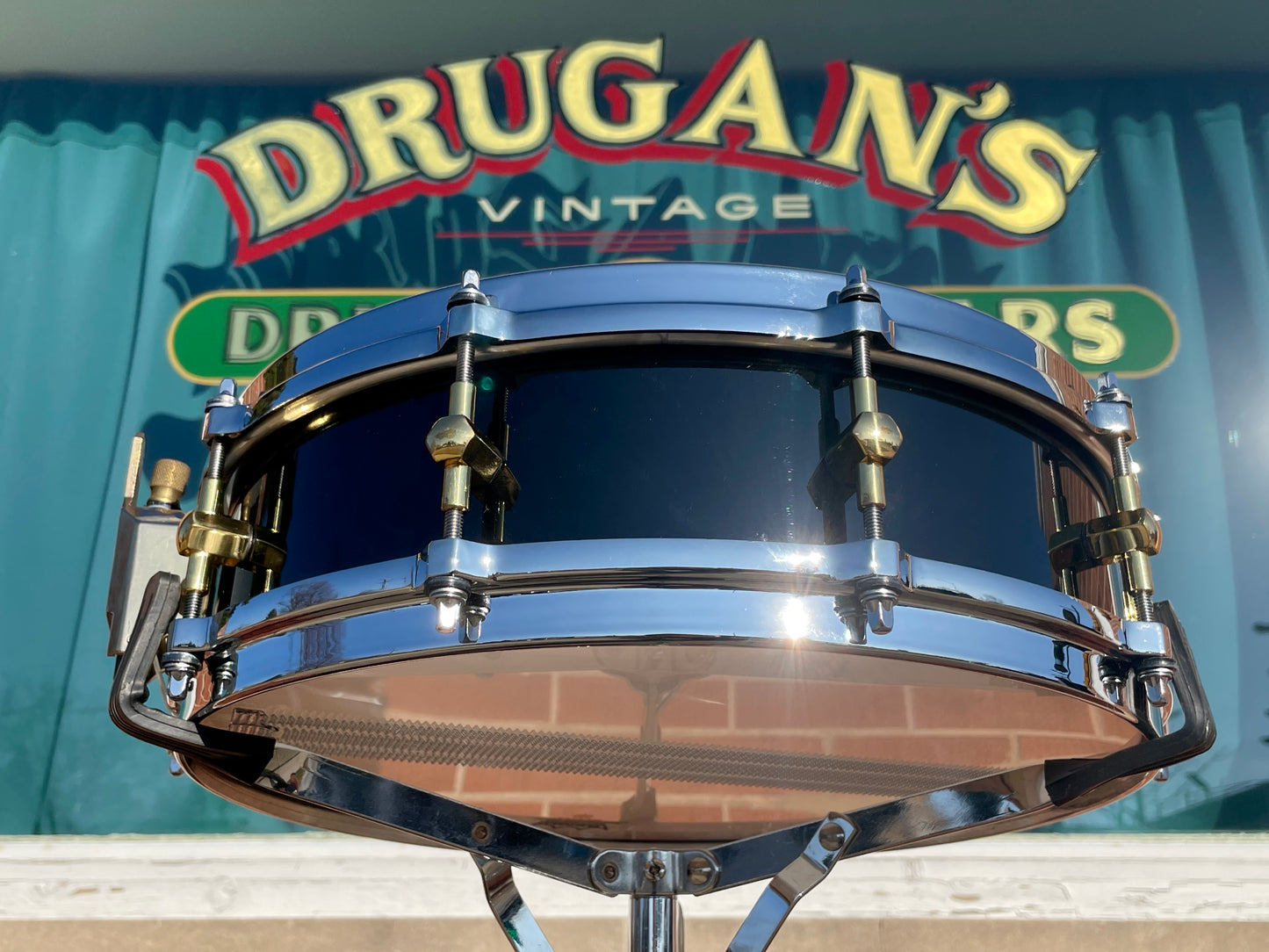 Noble & Cooley 4x14 Solid Maple Shell Snare Drum Black
