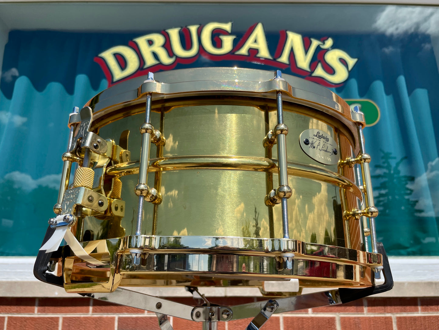 N.O.S. 2000 Ludwig 6.5x14 Limited Edition Brass Supraphonic Millennium Snare Drum #20 of 100