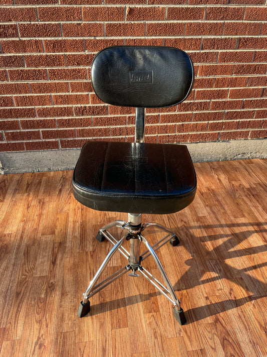1980s KMD 4-Leg Wide Seat Drum Throne w/ Backrest
