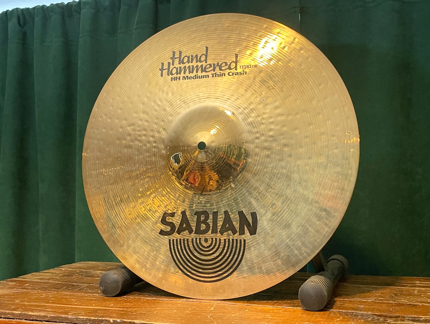 17" Sabian Hand Hammered HH Medium Thin Crash Cymbal Brilliant 1270g