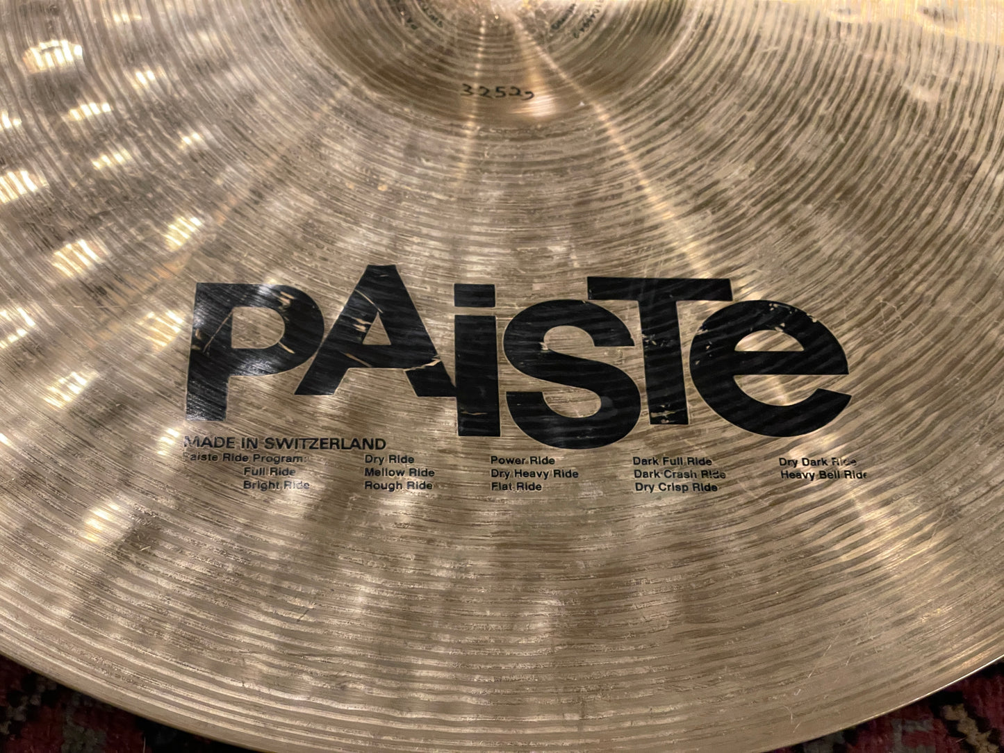 22" Paiste Signature Full Ride Cymbal 3252g