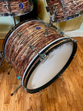 Vintage Kent Drum Set Raspberry Swirl 22/13/15/5x14 *Video Demo*