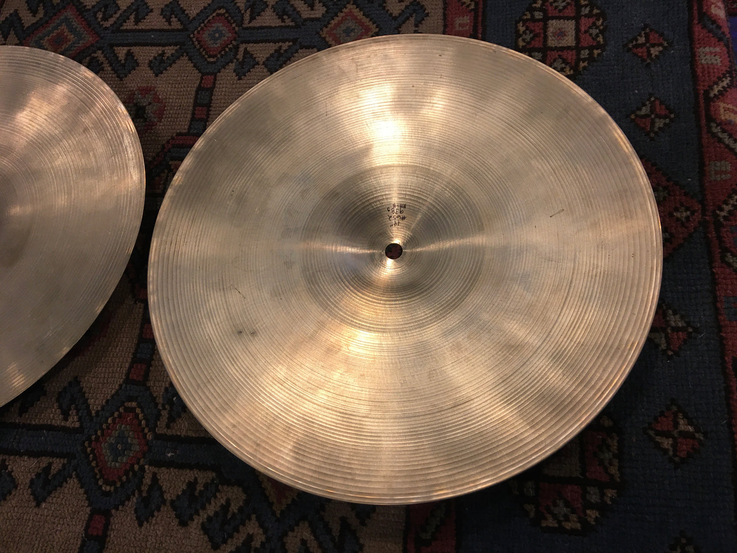 14" Zilco Azco 1970s Hi-Hat Cymbal Pair 760g/938g #652