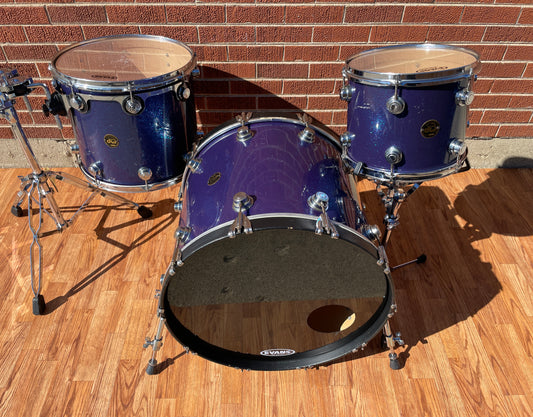 DW Drum Set Blue/Purple Sparkle Drum Workshop Pre-Collector's Series 22/12/16