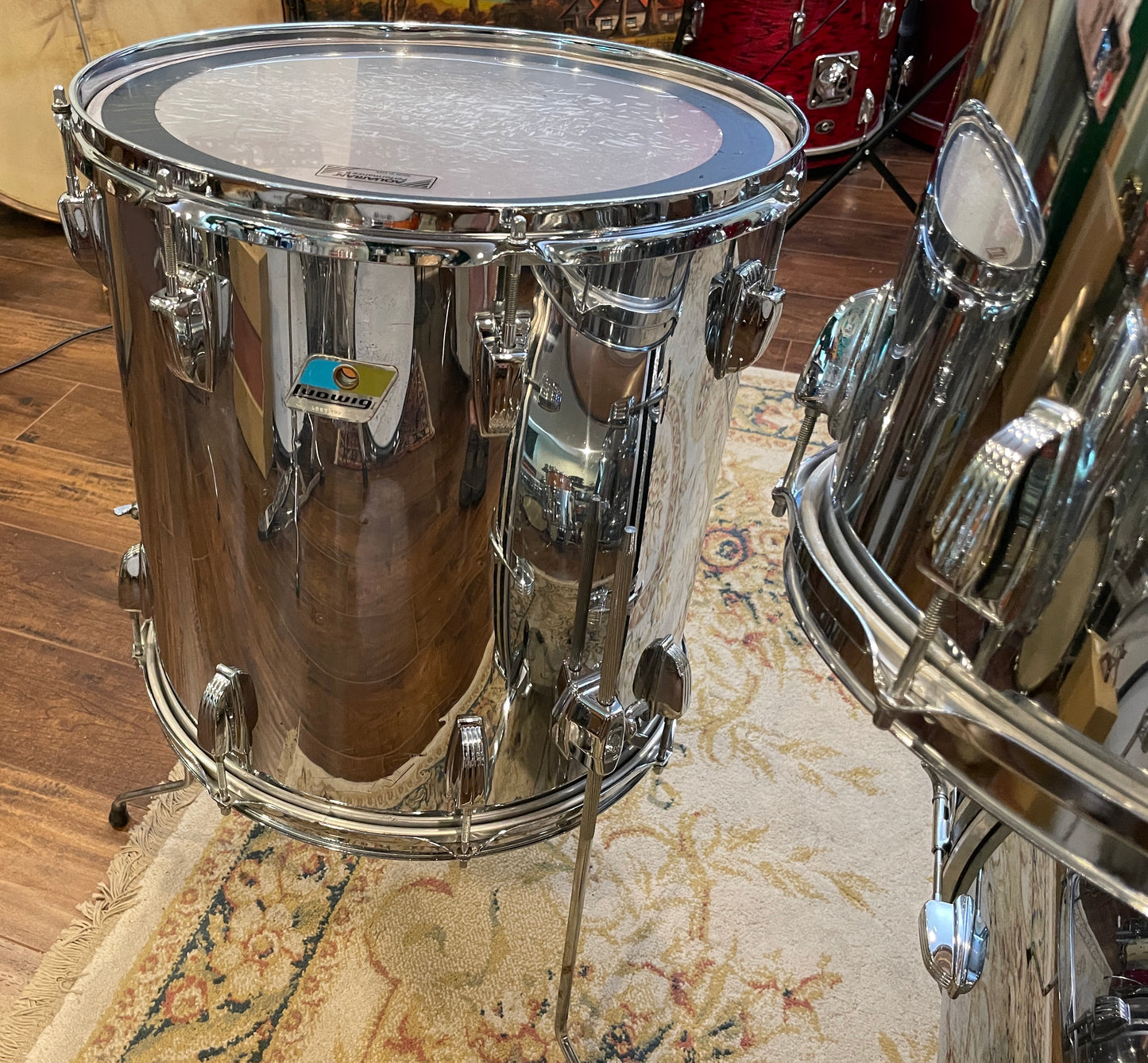 1979-80 Ludwig 9pc. Drum Set Chrome Over Wood *Video Demo*