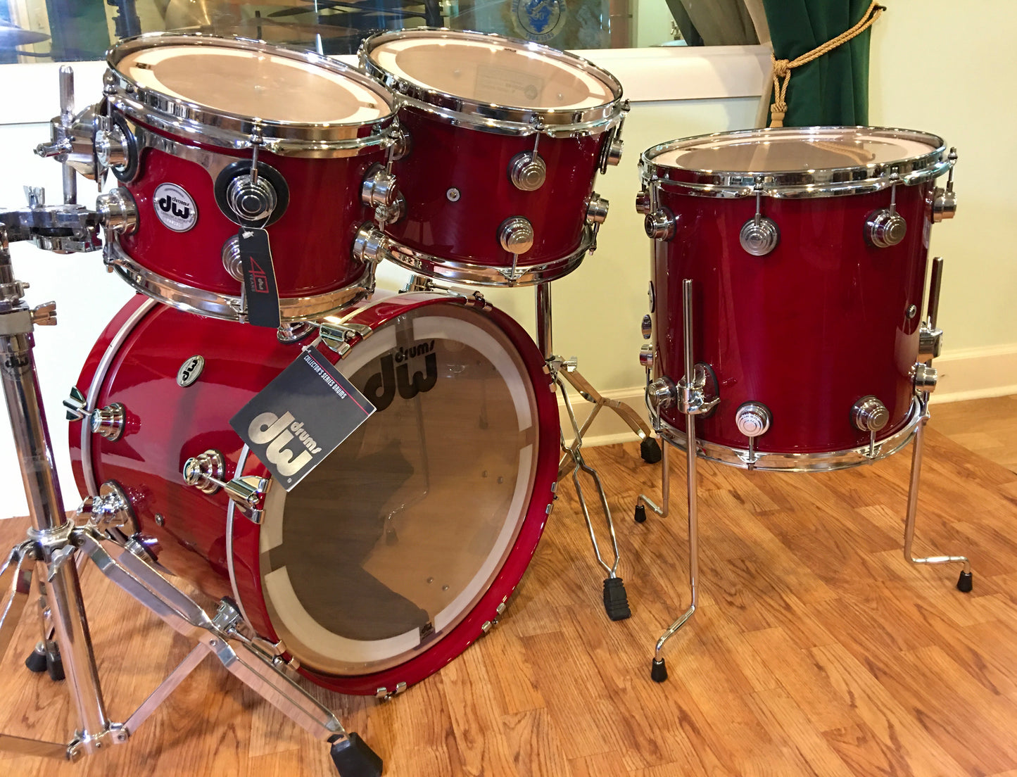 DW Collector's Series Maple Standard 4pc Drum Set Matador Red Lacquer 20/10/12/14