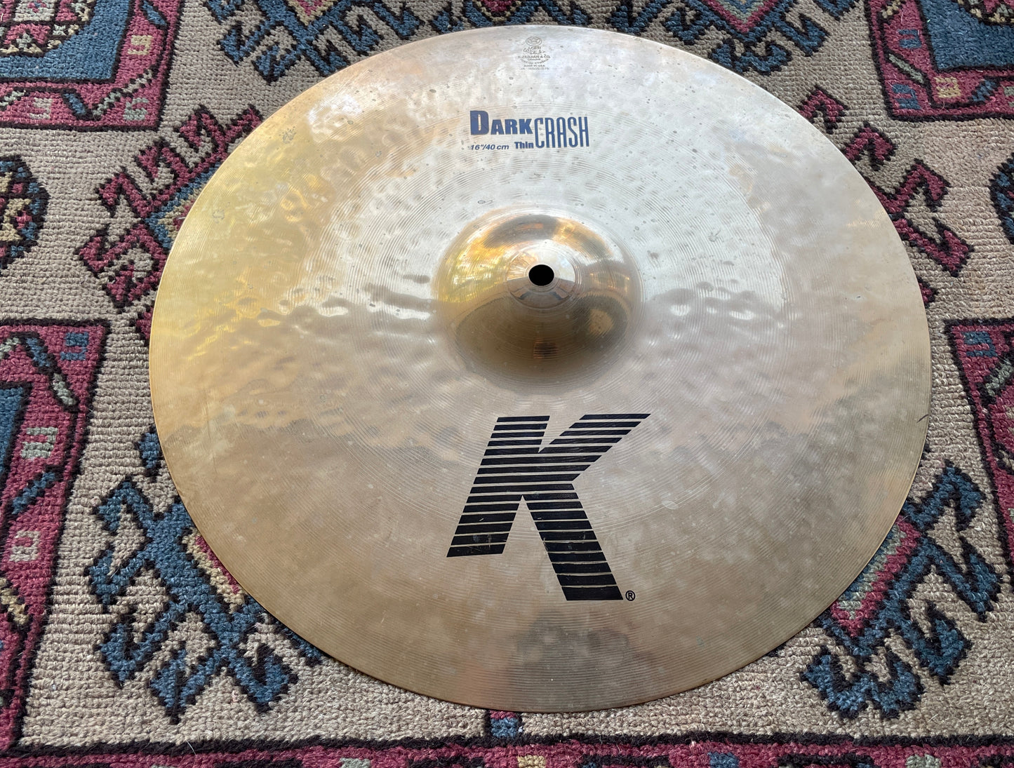 16" Zildjian K Dark Crash Thin Brilliant 1088g K20902 *Video Demo*