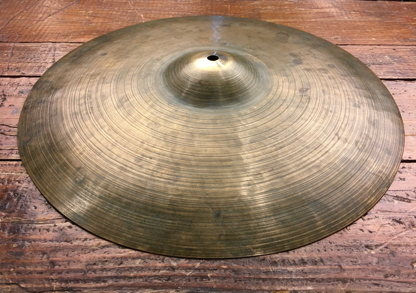 14" K Zildjian Istanbul Single Old Stamp IIa 1945-49 Hi-Hat / Splash "G" Gretsch Cymbal 688g #615