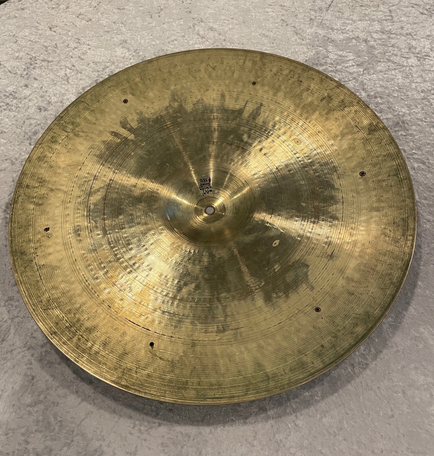 22" Zildjian A 1950s Small Stamp Ride Cymbal w/ Factory Rivets 2610g #791 *Video Demo*