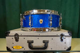 1960s Ludwig 5x14 Jazz Festival Snare Drum Blue Sparkle